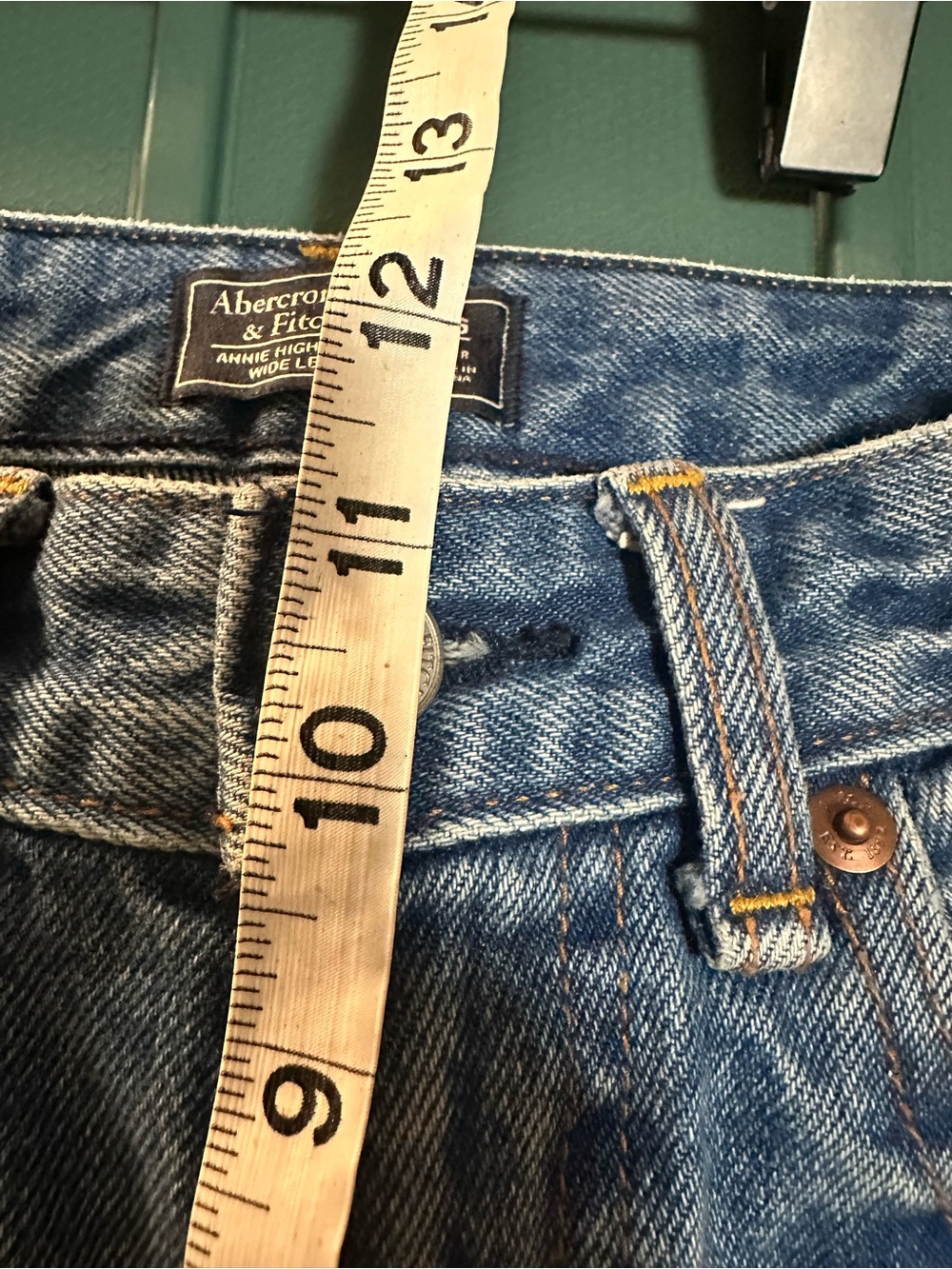 Abercrombie and fitch Annie high rise wide leg jeans distressed size 26 2R - Picture 4 of 7